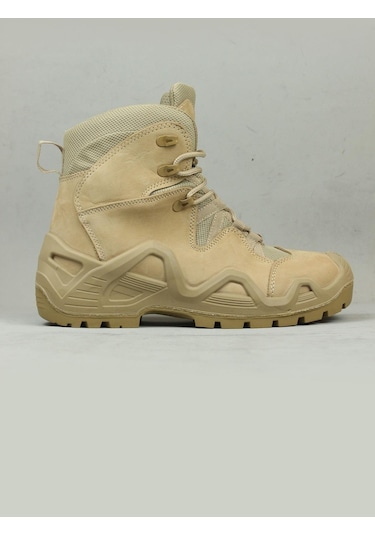 Pars Power Mid Hakiki Nubuk Deri Su İtici Özellikli Askeri& Polis Outdoor Tactical Kısa Bot-10982-kum Kum