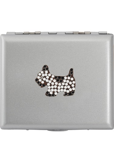 Zekupp Gümüş Gri Sevimli Köpek Temalı Metal Sigara Tabakası N11.2771