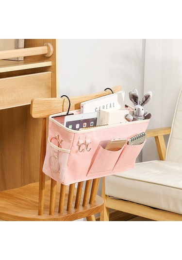 Hangfox Üniversite Yatak Odası Kumaş Saklama Çanta, Büyük Kapasite, Yatak Kenarı Asılı, Dormitory Dekor, Çeşitli Eşyaları Saklama, Dayanıklı Malzeme, Beyaz Büyük Boy