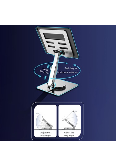 Telefonlar, Tabletler Mt136 Alüminyum Alaşımlı Stand Ayarlanabilir Masaüstü Tutucu Gümüş