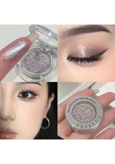 Saf Beyaz Mat Göz Farı Yalan İpekböceği Tozu Yüz Şekillendirme Parlatıcı Tek 3 C01