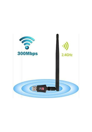 Oem 300 Mbps 2 DBI Antenli Wireless Adaptörü Kablosuz Ağ Pc Usb Wifi Alıcı