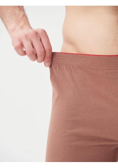 Mercan Kahverengi %100 Pamuk Havlubel Boxer