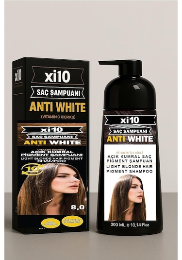 Xi10 Açık Kumral 8.0 Beyaz Kapatıcı Şampuan 300 Ml.