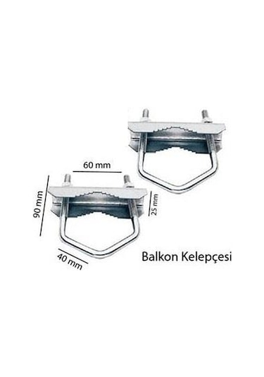 Uskey Balkon Çelik Kelepçe Uydu Kelepçesi