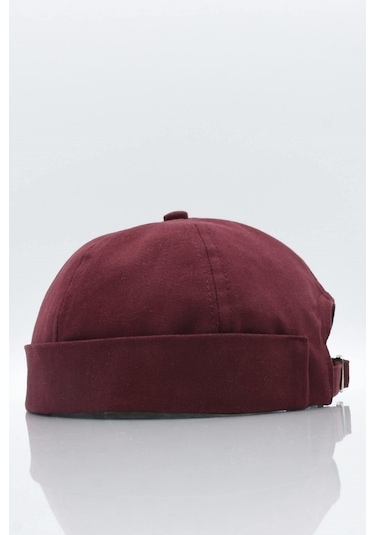 Külah Bordo Hiphop Docker Şapka %100 Pamuk Katlamalı Cap Bordo-Standart