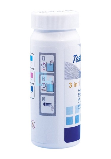 Pazly 50 Adet Havuz Spor Salonu Su Kalitesi Test Stripleri Ph Klor Brom Alkali Ölçümü