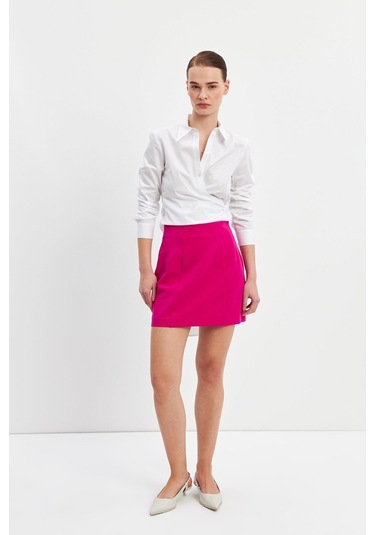 Stella Pulvis Pembe Krep Mini Etek Pembe