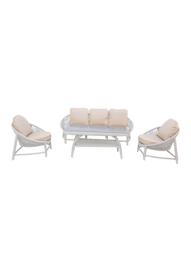 Marise Üçlü Rattan Bahçe Oturma Grubu 3+1+1+sehpalı Bahçe Takımı