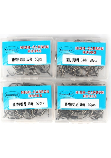 Ranyeek 100 Adet 10 Numara Yüksek Karbon Çelik Işını Bandıklı, Dairesi Ve Tıkaçlı Dayanıklı Balık İğnesi - Deniz, Nehir, Baraj Uygun