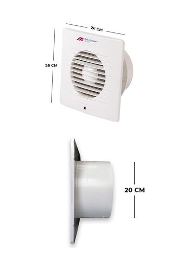 Mutlusan ASP200 Banyo ve Tuvalet Aspiratörü 200 MM