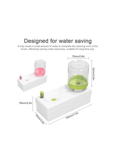 Novahub Pratik Fırça Temizleme Makinesi - Yeşil, 50ml, Kolay Kullanım, Su Tasarruflu, Hızlı Temizlik