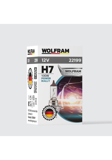 Wolfram - 12 Volt H7 100 Watt 3500k Ampul Takımı - 2 Adet