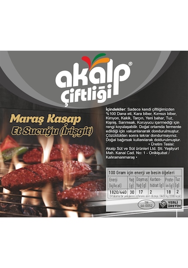 Akalp Çiftliği Maraş Kasap Et Sucuğu 1 KG