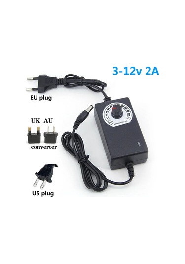 Ayarlanabilir 12 V Dc 7530 9733 Üfleyici Fan Güç Değişken Hız Kontrol Cihazı Eu Plug No Fan