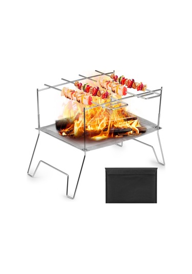 Jokmae Paslanmaz Çelik Kamp Izgarası, Taşınabilir Taşıma Çantalı, Ağsız, Kauçuk Kaplı, Piknik Ve Kamp İçin Çok Renkli Çok Renkli