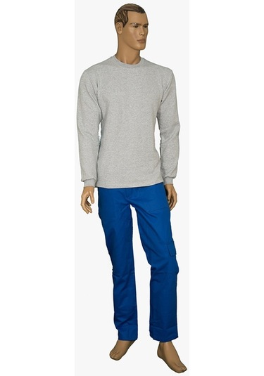 2 İplik O Yaka Sweatshirt Gri Melanj