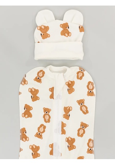 Allbaby Fermanla Kapı Taşıyıcı - Şapkalı Fermuarlı Konfor Üstü 310995774 Sütlü