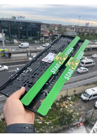 Star Fucks Özel Tasarım Lüks Pleksi Plakalık 2 Adet 2 Adet Plakalık