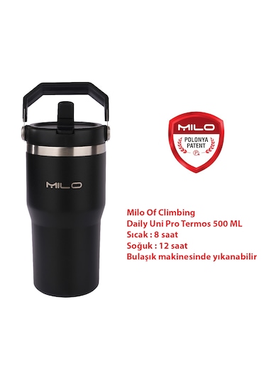 Milo Of Climbing Daily Unipro 500 Ml Çelik Termos Siyah