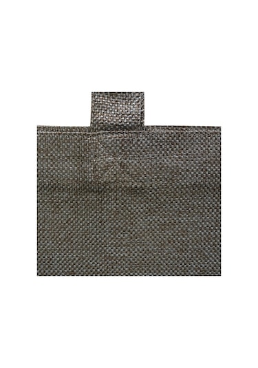 Hasır Dokulu Körüklü Kadın Kol Ve Omuz Çantası  Gümüş Kahve-1412