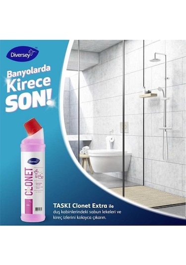 Diversey Taski Clonet Extra Kireç Çözücü ve Banyo Temizleyicisi 3 x 750 ML