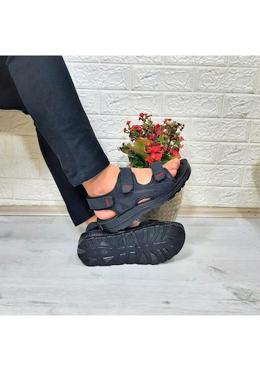 Fiyra Gnpl Siyah Rahat Erkek Günlük Sandalet 001