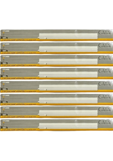 Cata Ct-2466 5w 6400k Beyaz Ledli Bant Armatür 8 Adet Beyaz