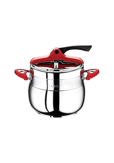 Oms Çelik Düdüklü Tencere 9 Litre Ve Mehtap Teflon Sahan 18 Cm Kırmızı