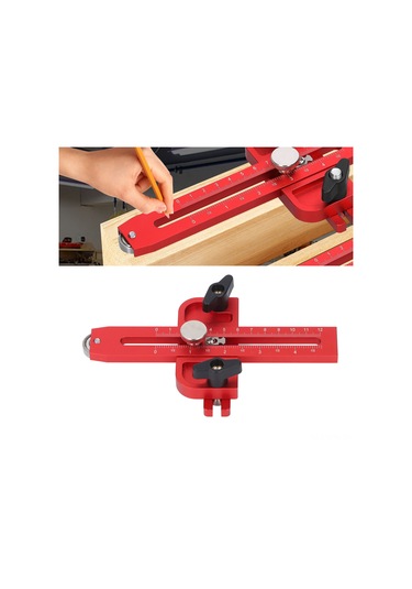 Maiyame Alüminyum Ahşap Kesim Konumlandırıcı, Çift Ölçekli 0-120mm/0-4,5 İnç Ve Rulmanlı, 3/4x3/8 İle 3/8x1/4 İnç T-slot Uyumlu, Testere Ve Freze İçin