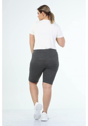 Beli Lastikli Spor Tayt-1378 Gri