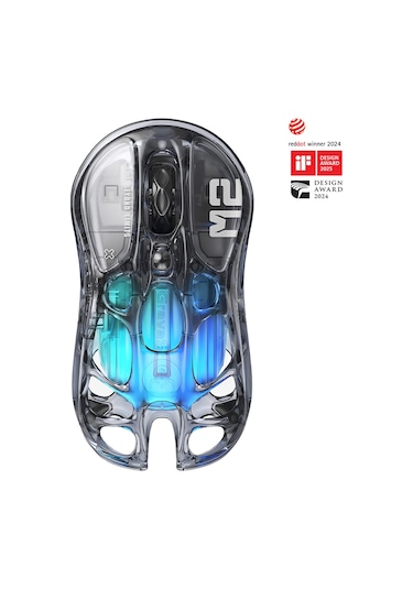 Gravastar Mercury M2 Rgb 26k Dpı Optik Gaming Mouse, Kablosuz, Programlanabilir 5 Tuşlu, Şeffaf Siya Mercury M2