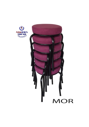 Tabure(Siyah Ayaklı) (6 Adet) - Mutfak Balkon Tabur...