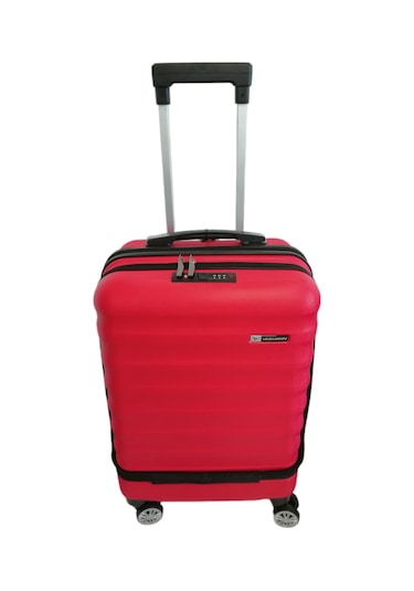 Vegmann Wave Laptop Bölmeli Kırmızı Kabin Boy Valiz Kırmızı