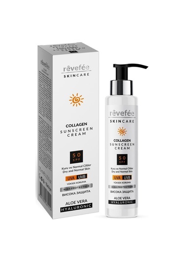 Skincare Kuru Ve Normal Ciltler Için 125 Ml Güneş Kremi Kolajen&aloe Vera&hyalüronik Asit