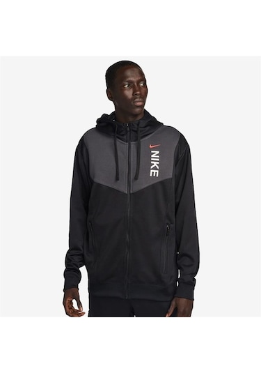 Nike Sportswear Hybrid Full-zip Hoodie Erkek Sweatshirt Siyah