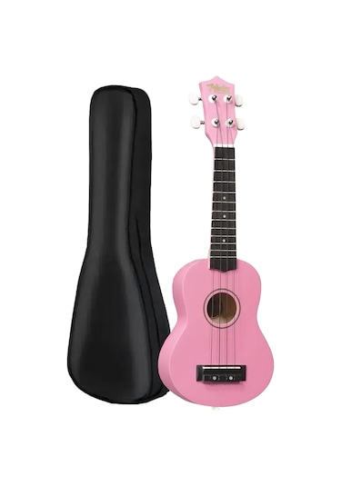 Midex UKX-901PK Pembe Soprano Ukulele (Askı Çanta Metod Pena)
