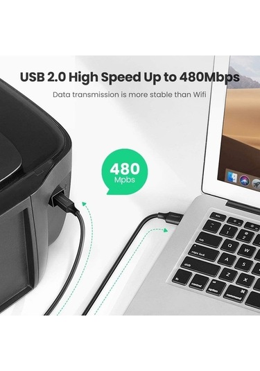 Ebitda 5 Metre Usb 2.0 Tip B Yazıcı Kablosu Ugreen, Yazıcı, Tarayıcı, Sunucu Bağlantısı İçin Ideal, Yüksek Hızlı, Geniş Uyumluluk