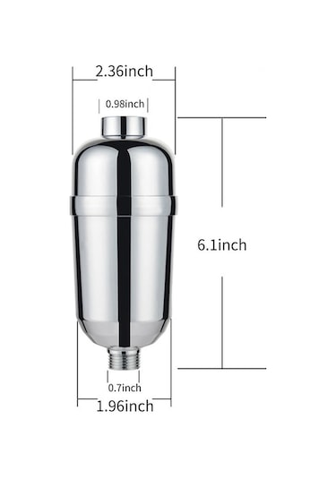 Tongxida Altın Bosphorus Yumuşatıcı Filtre, Kloru Sıkırır, Suyu Temizler, Aşamalı Başlıklı, 15 Zg Gümüş Gümüş