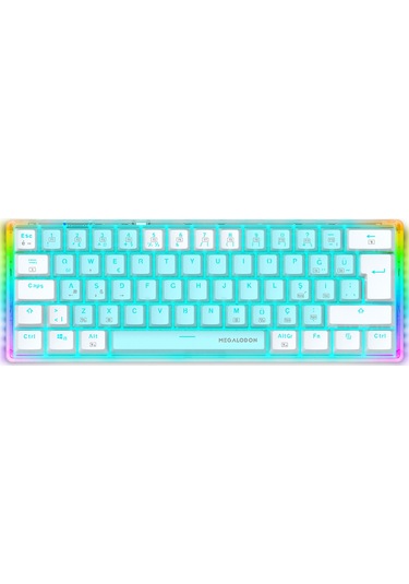 Mx-1 Mekanik Klavye Rgb Red Switch Türkçe Oyuncu Klavyesi Beyaz Mini Klavye Kablolu