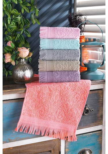 Fringe El ve Yüz Mutfak Havlusu Seti 6'lı 30 x 50 Çok Renkli