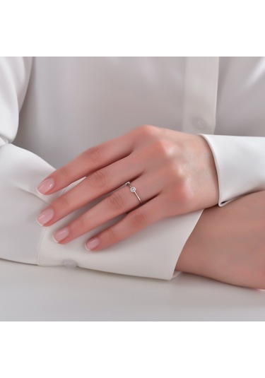 Ariş 0.08 Karat Pırlantalı Trend Yüzük