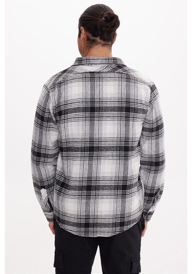 Calıfornıa Kırık Beyaz-syah Basıc Gömlek Çok Renkli