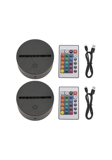 Xurunkeji 2'li Paket 3d Gece Led Işık Lambası Tabanı + Uzaktan Kumanda + Usb Kablosu, Akrilik Siyah İçin 16 Renk Işık Gösterisi Ekran Standı Siyah Xurunkeji 2'li Paket 3d Gece Led Işık Lambası Tabanı + Uzaktan Kumanda + Usb Kablosu, Akrilik Siyah İçin 16 Renk Işık Gösterisi Ekran Standı Siyah