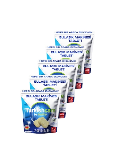 Turkishcare 5 Paket Premium Ekonomik Bulaşık Deterjanı 200 Adet
