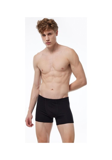 Malabadi 058 Erkek Modal Likralı Boxer-Siyah