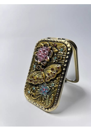 Mama Karma Cep Aynası Katlanabilir Hediye 226721608 Altın Rengi