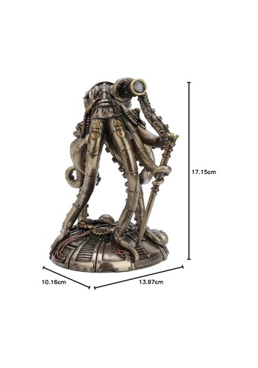 Veronese Design Steampunk Uzaylı Ahtapot Heykeli