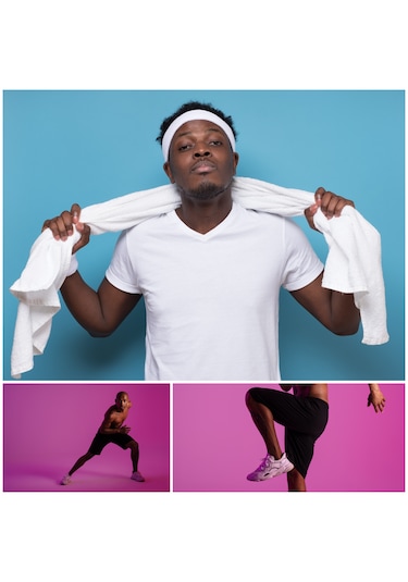 2li Erkek Spor Saç Bandı Kafabandı Esnek Futbol İddialı 2li Siyah