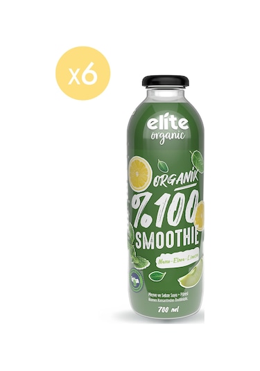 6'lı Organik %100 Smoothie Yeşil 700 Ml